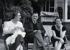 Sir Neil Hamilton Fairley and companions, 1956. Creator: Unknown