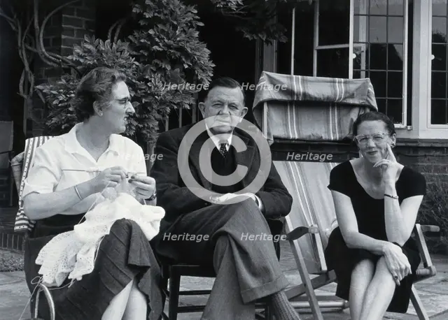 Sir Neil Hamilton Fairley and companions, 1956. Creator: Unknown.
