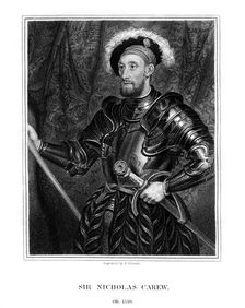 Sir Nicholas Carew, (1823).Artist: E Scriven