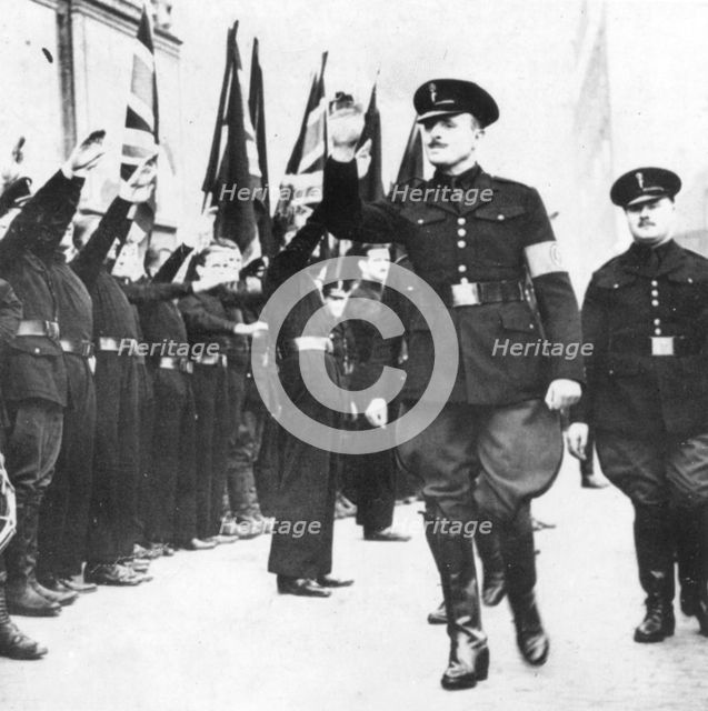 Sir Oswald Mosley on the day of the 'Battle of Cable Street', 5th October 1936. Creator: Unknown.