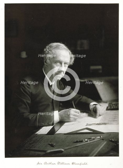 Sir Athur W. Blomfield, ARA, c1889-1891. Creator: Ralph W Robinson.