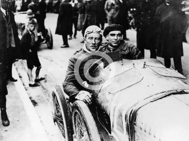 Sir Algernon Lee Guinness at the wheel of a Sunbeam, (c1910-c1920?). Artist: Unknown