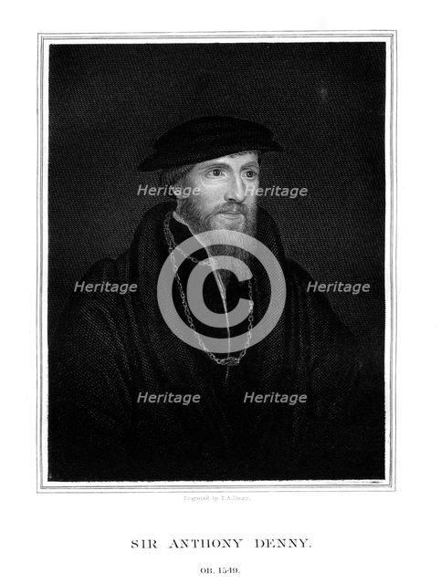 Sir Anthony Denny, courtier of Henry VIII, (1827).Artist: TA Dean