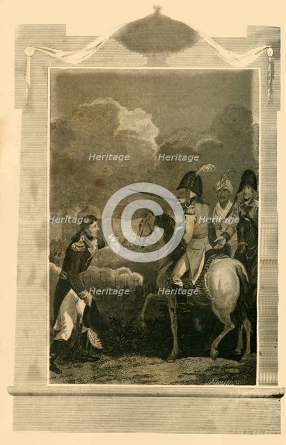 'Sir Arthur Wellesley commanding at the Battle of Assaye', (1803), 1816. Creator: Unknown.