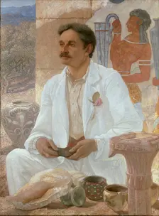 Sir Arthur Evans among the Ruins of the Palace of Knossos, 1907. Artist: Sir William Blake Richmond