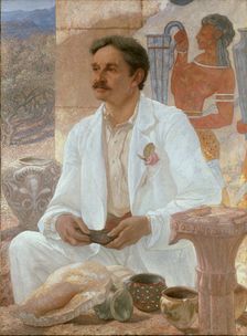 Sir Arthur Evans among the Ruins of the Palace of Knossos, 1907. Artist: Sir William Blake Richmond