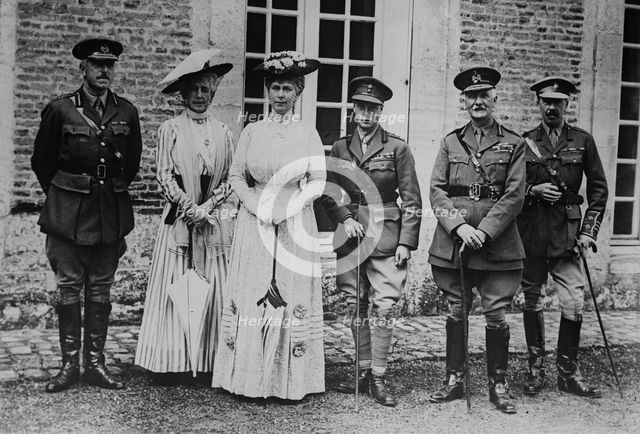 Sir Arthur Sloggett, Queen Mary, Prince of Wales, 11 Jul 1917. Creator: Bain News Service.