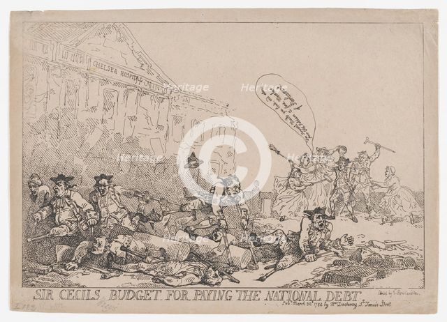 Sir Cecil's Budget For Paying The National Debt , March 30, 1784., March 30, 1784. Creator: Thomas Rowlandson.