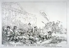Sir Cecils budget for paying the national debt 1874. Artist: Thomas Rowlandson