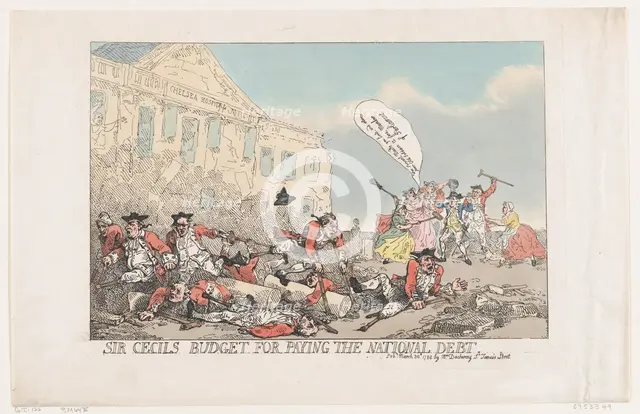 Sir Cecils Budget For Paying The National Debt , March 30, 1784., March 30, 1784. Creator: Thomas Rowlandson.