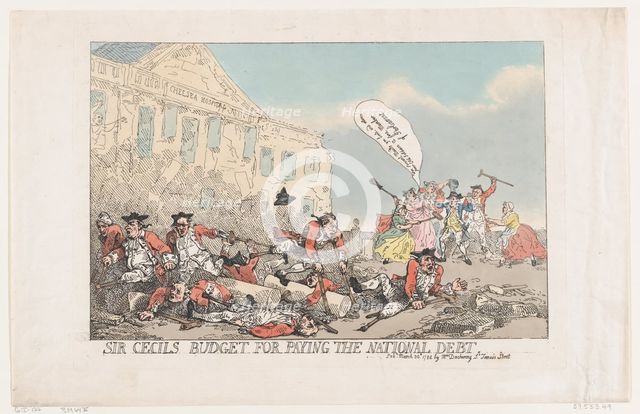Sir Cecils Budget For Paying The National Debt , March 30, 1784., March 30, 1784. Creator: Thomas Rowlandson.