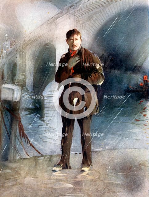 Sir Charles Henry Hawtrey in A Message from Mars, c1902.Artist: Ellis & Walery
