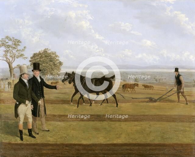 'Sir Charles Morgan, (1760-1846) at the Castleton ploughing competition', 1845. Artist: James Flewitt Mullock