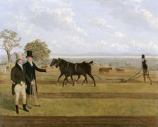 Sir Charles Morgan, (1760-1846) at the Castleton ploughing competition 1845. Artist: James Flewitt Mullock