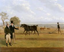 Sir Charles Morgan, (1760-1846) at the Castleton ploughing competition 1845. Creator: James Flewitt Mullock