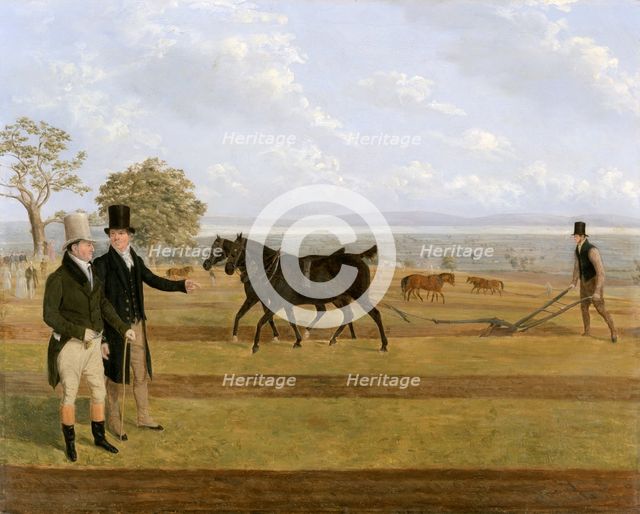 'Sir Charles Morgan, (1760-1846) at the Castleton ploughing competition', 1845. Creator: James Flewitt Mullock.