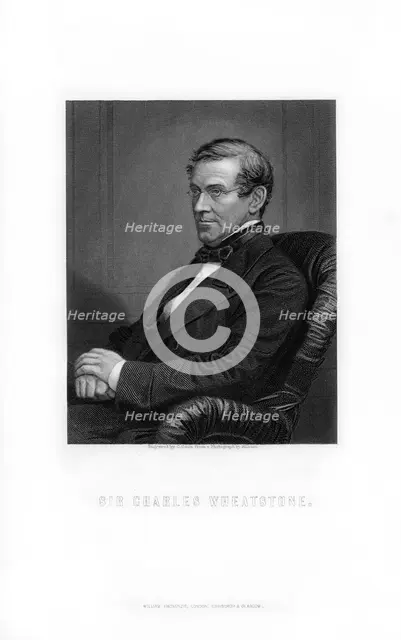Sir Charles Wheatstone, British inventor, (1899).Artist: C Cook