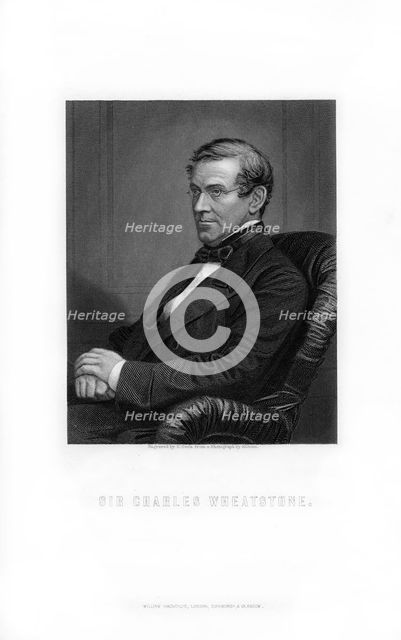 Sir Charles Wheatstone, British inventor, (1899).Artist: C Cook