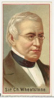 Sir Charles Wheatstone, printer's sample for the World's Inventors souvenir album (A25) fo..., 1888. Creator: Allen & Ginter
