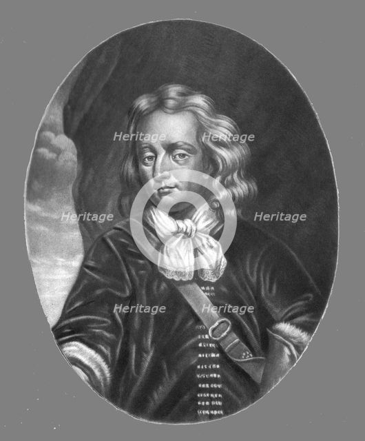 ''Sir Christopher Myngs, Admiral, killed in action against the Dutch; Obit 1666', 1813. Creator: Robert Dunkarton.