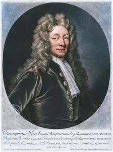 Sir Christopher Wren, 1713. Creator: John Smith