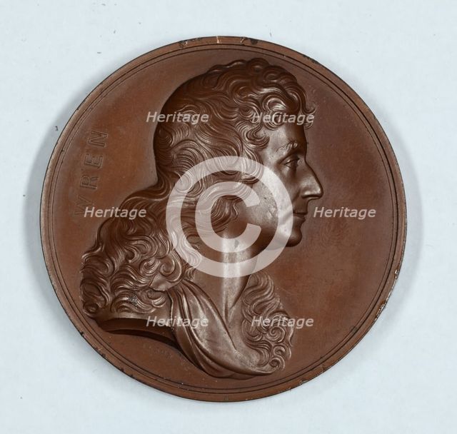 Sir Christopher Wren, Art Union of London medal, 1846. Creator: Benjamin Wyon.