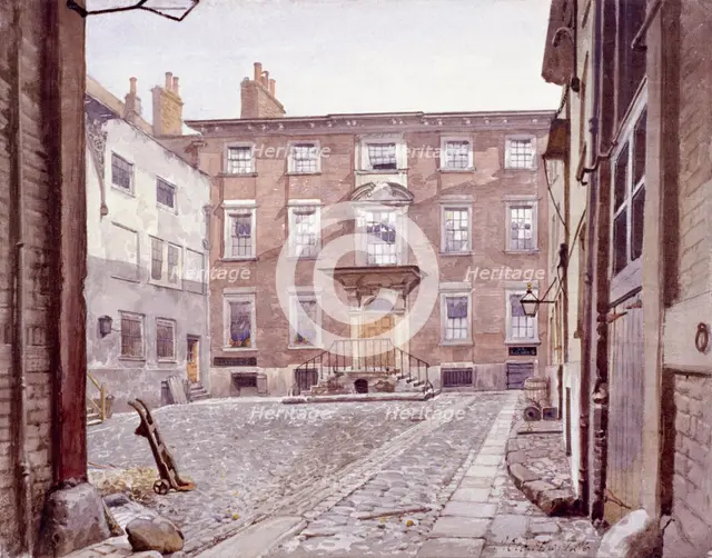 Sir Christopher Wren's house, Botolph Lane, London, 1886. Artist: John Crowther
