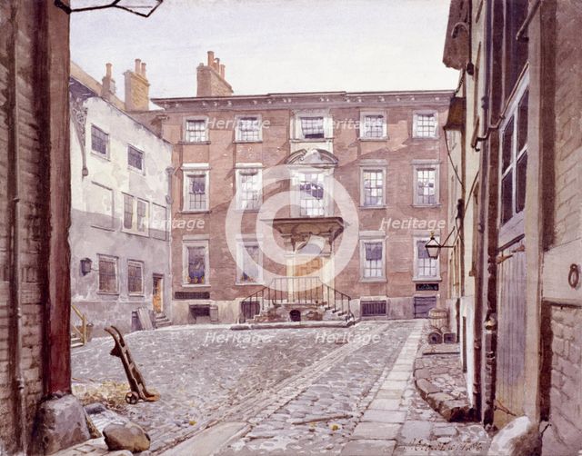 Sir Christopher Wren's house, Botolph Lane, London, 1886. Artist: John Crowther