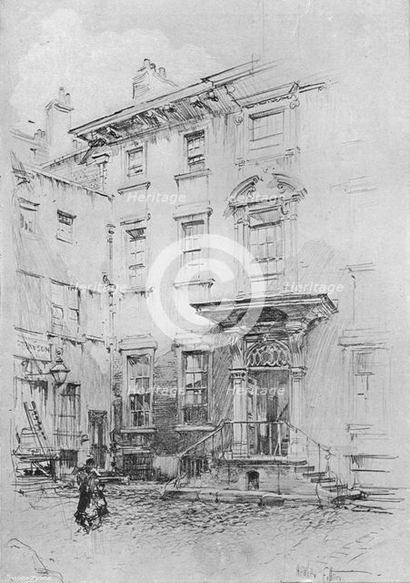 'Sir Christopher Wren's house, Love Lane', c1902, (1903). Artist: Hedley Fitton.