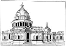Sir Christopher Wren's original model for St Paul's cathedral, London, c1670-1672 (1893).Artist: Arthur Robertson
