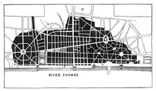 Sir Christopher Wren's plan for rebuilding London after the Great Fire 1666 (c1902)
