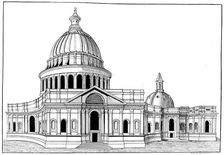 Sir Christopher Wren's original model for St Paul's cathedral, London, c1670-1672 (1893).Artist: Arthur Robertson