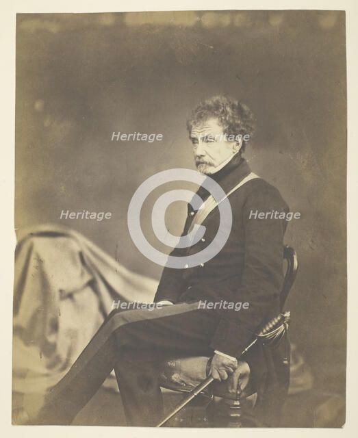 Sir Colin Campbell Lord Clyde (1792-1863), Field Marshal; At the Crimea, 1855. Creator: Roger Fenton.