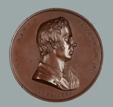 Sir David Wilkie, R.A., Art Union of London medal, 1861. Creator: Leonard Charles Wyon