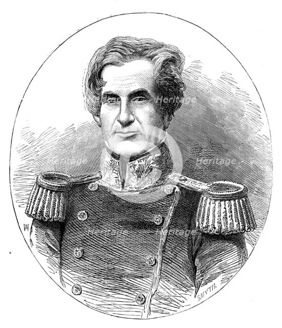 Sir Edmund Lyons, G.C.B., Rear-Admiral of the British Fleet, in the Black Sea..., 1854. Creator: Smyth.