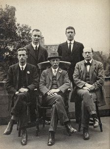 Sir Edward Albert Sharpey-Shafer and four others, 1913. Creator: Unknown