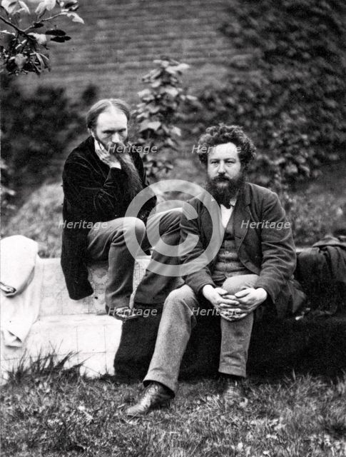 Sir Edward Burne-Jones and William Morris, 19th century. Creator: Frederick Hollyer.