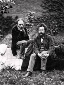 Sir Edward Burne-Jones and William Morris, 19th century. Creator: Frederick Hollyer
