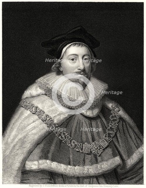 'Sir Edward Coke, Recorder of London', 19th century. Artist: J Posselwhite