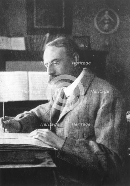 Sir Edward Elgar, (1857-1934), English composer, late 19th-early 20th century. Artist: Unknown