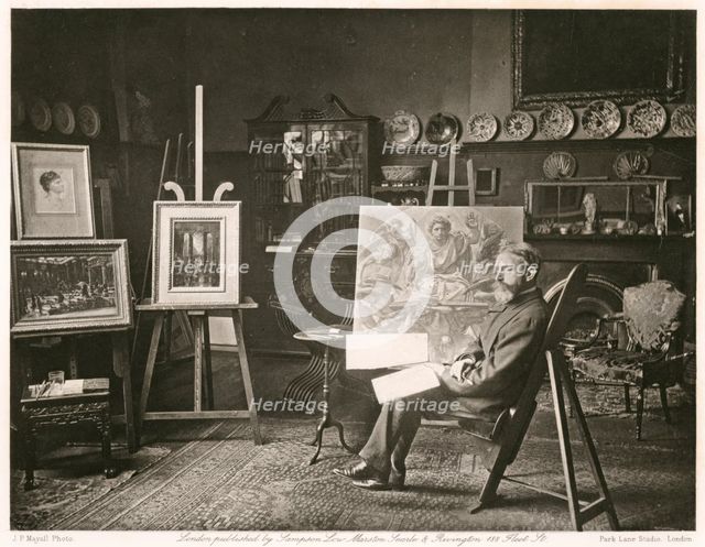 Sir Edward Poynter, Bt. P.R.A., c1884. Creator: Joseph Parkin Mayall.