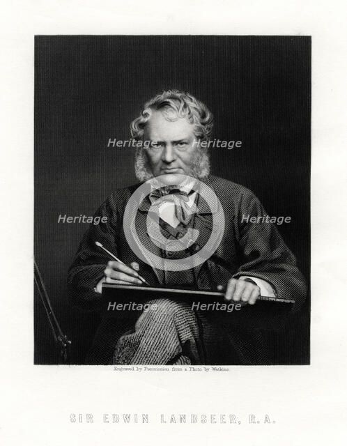 Sir Edwin Henry Landseer (1802-1873), British painter, 19th century. Artist: W Holl