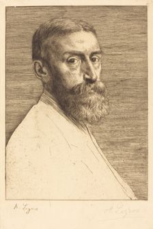 Sir E.J. Poynter, P.R.A., 1877. Creator: Alphonse Legros