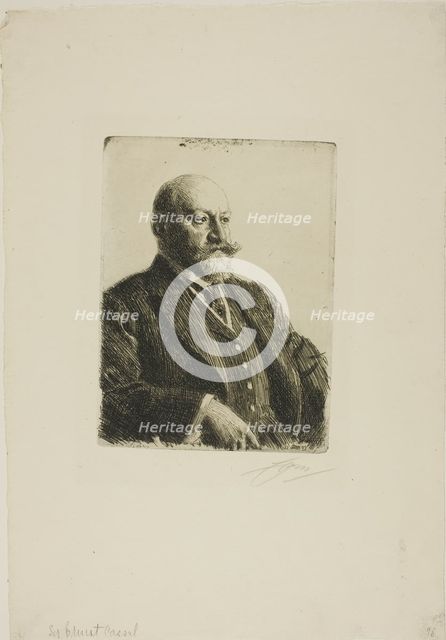 Sir Ernest Cassel, 1909. Creator: Anders Leonard Zorn.