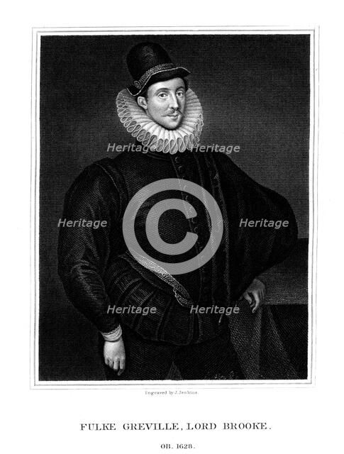 Sir Fulke Greville, 1st Baron Brooke, poet, dramatist, and statesman, (1825).Artist: J Jenkins