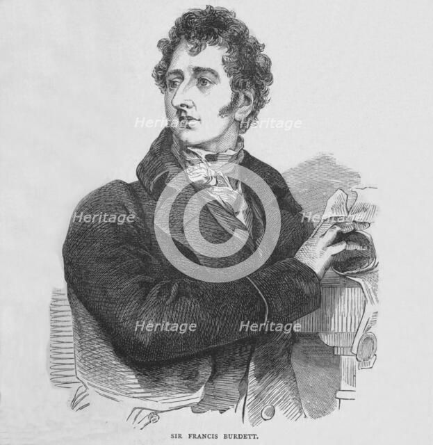 Sir Francis Burdett, English reformist politician, c1810 (1878). Artist: Unknown.