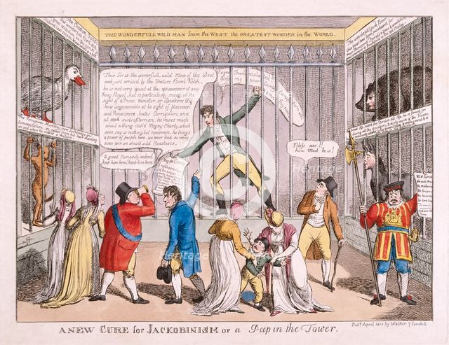 Sir Francis Burdett's imprisonment in the Tower of London, 1810.  Artist: Anon