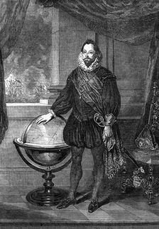 Sir Francis Drake, 16th-century navigator, sailor and pirate, (1851)
