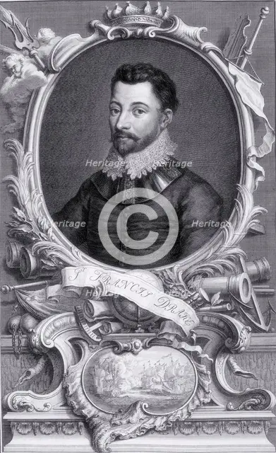 Sir Francis Drake, c1743-c1751. Creator: Jacobus Houbraken.