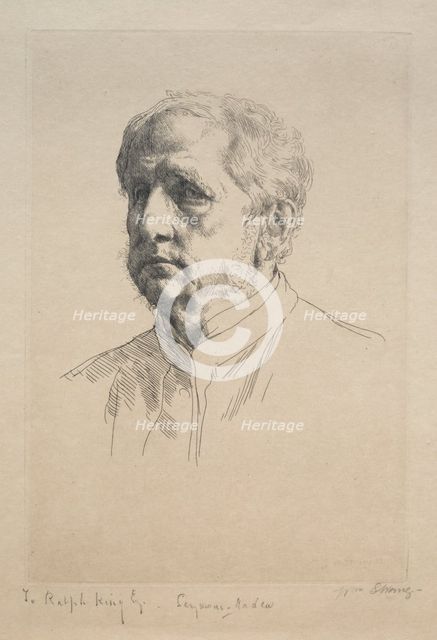 Sir Francis Seymour Haden, 1883. Creator: William Strang (British, 1859-1921).